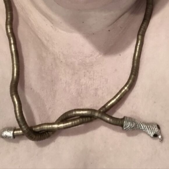 New KILLSTAR Copper / Silver Serpentine serpent snake Necklace - Picture 6 of 8